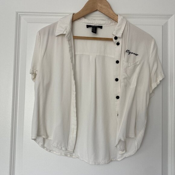 Button-Up with "Pretty Mess" Embroidery - Picture 2 of 5